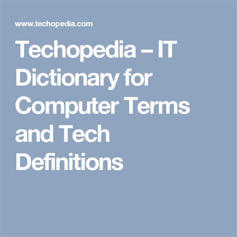 techopedia meaning|IT Dictionary for Computer Terms and Tech Definitions on .